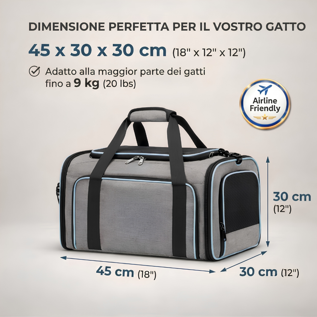 Borsa espandibile per gatti