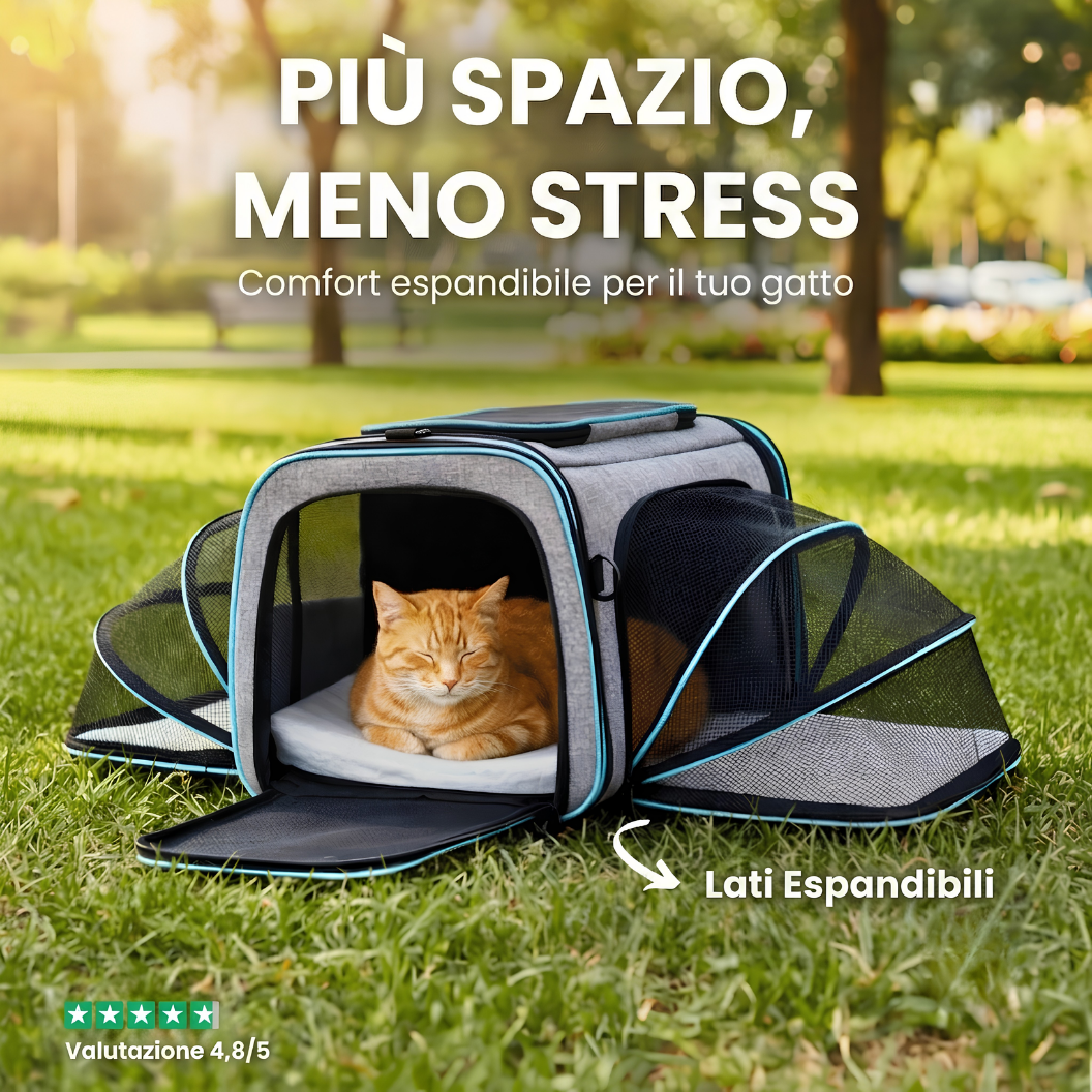 Borsa espandibile per gatti