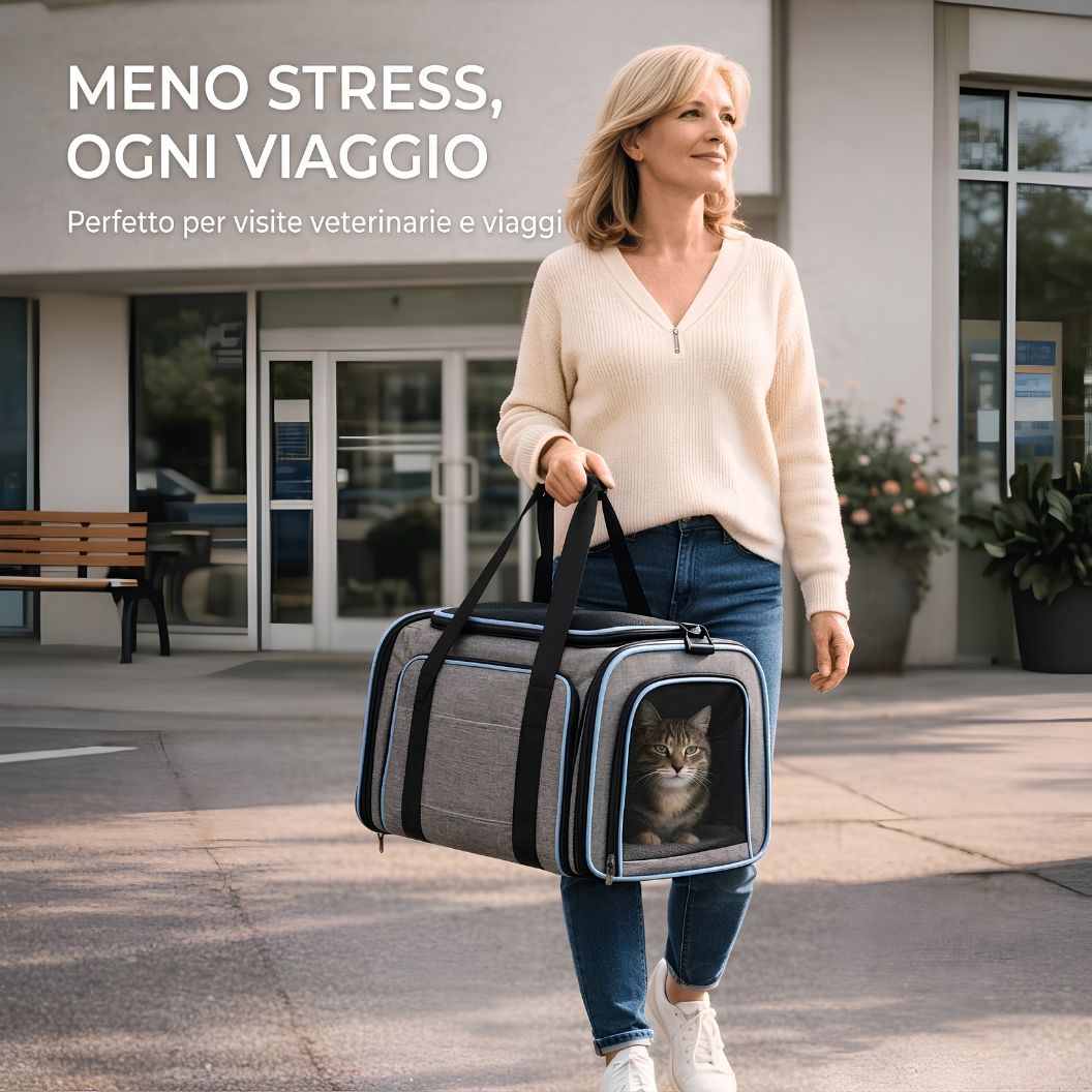 Borsa espandibile per gatti